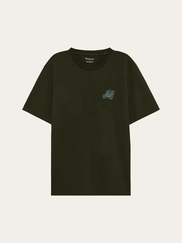 Chest embroidery t-shirt - Forest Night