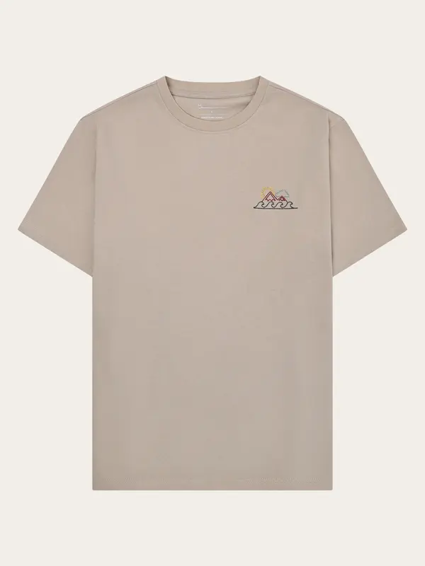 Chest print t-shirt - Light feather gray