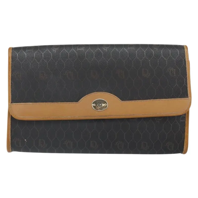 Christian Dior Vintage Honeycomb chain Canvas