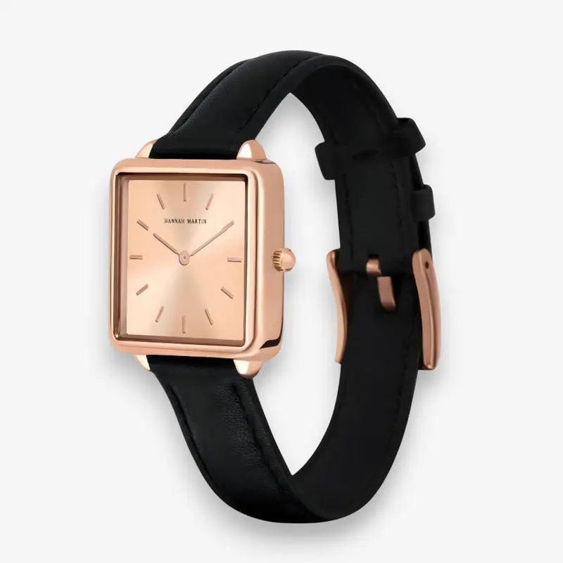 Clara – Montre-bracelet à cadran carré avec bracelet fin