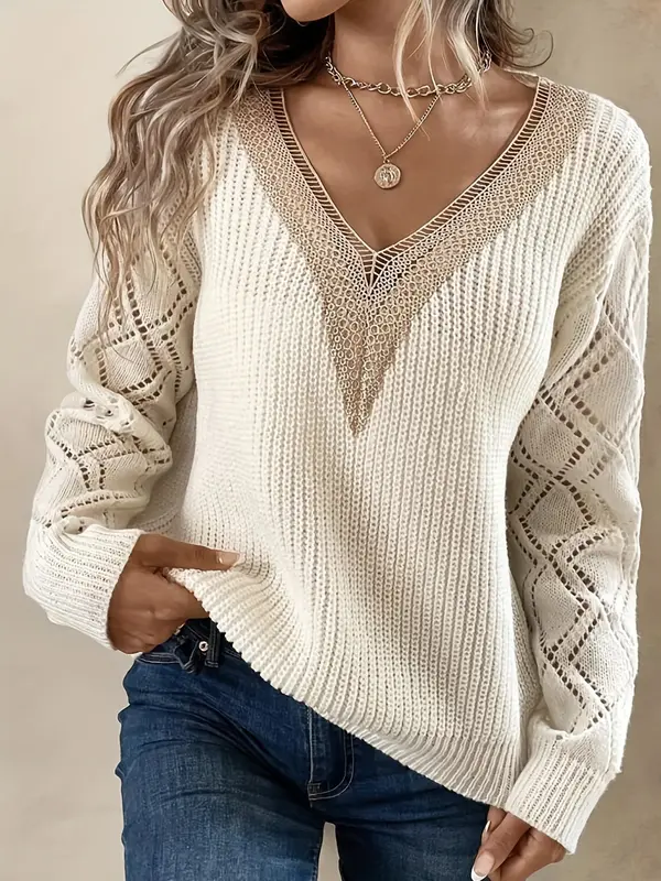 Claudia - Pull femme décolleté profond