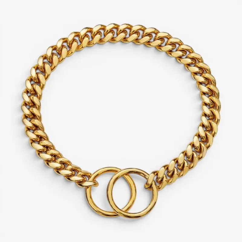 Collier à chaîne maille cubaine pour chien