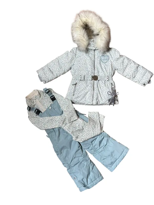Combinaison de ski Poivre Blanc Jaguar Blue, 2 ans avec legging et t-shirt