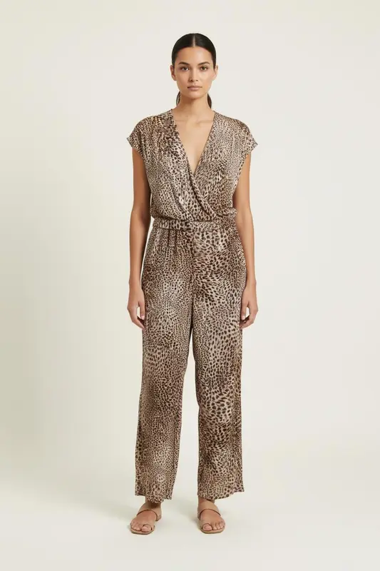 Combinaison Imprimée Beige - Taille S/36