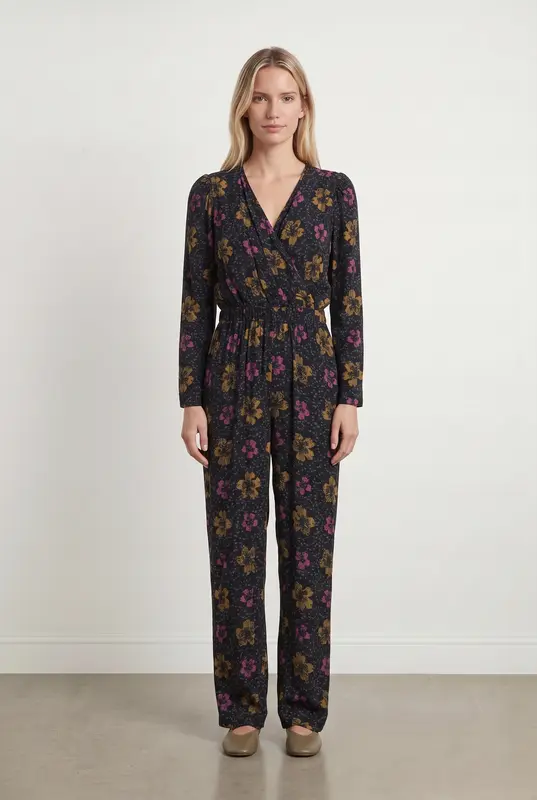 Combinaison Noire et Multicolore - Taille XS/34