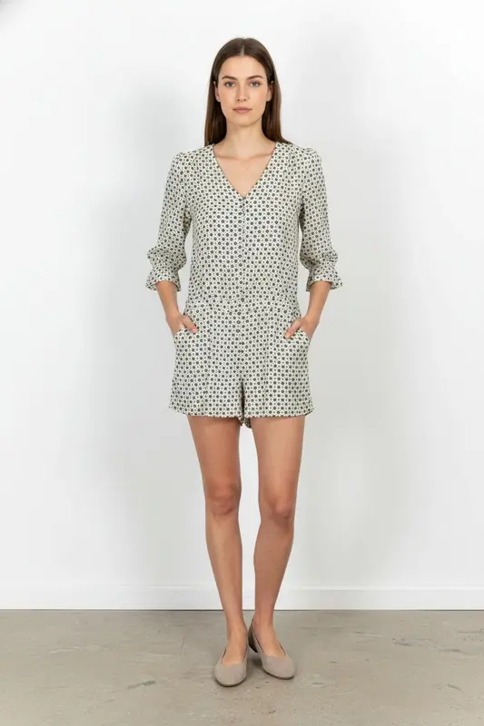 Combishort Beige et Noir - Taille M/38