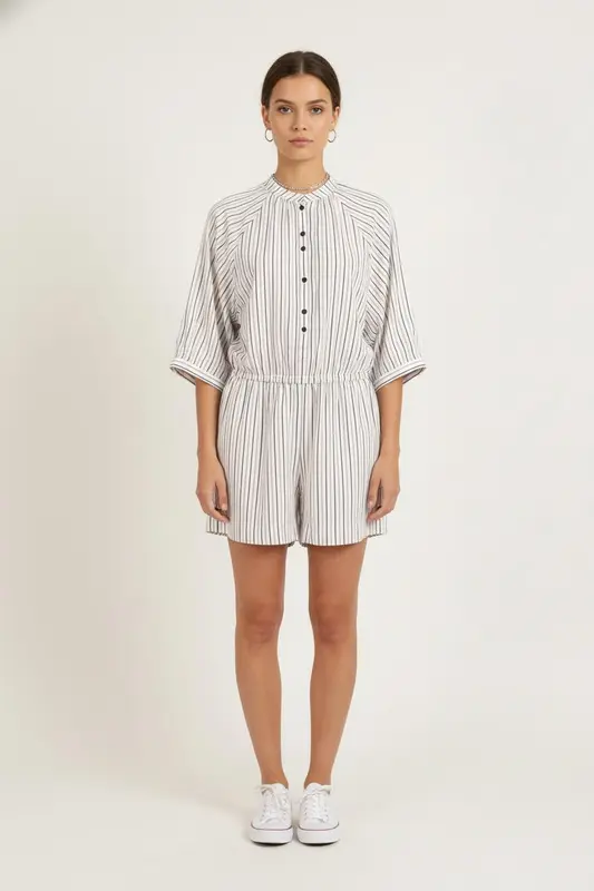 Combishort Blanc et Noir - Taille L/40