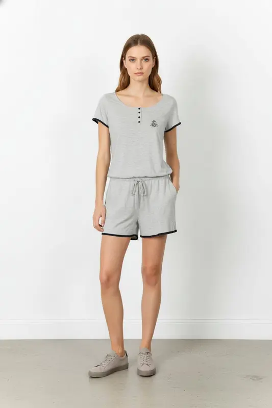 Combishort Gris et Noir - Taille S/36