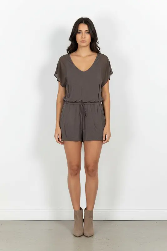 Combishort marron/gris - Taille S/36