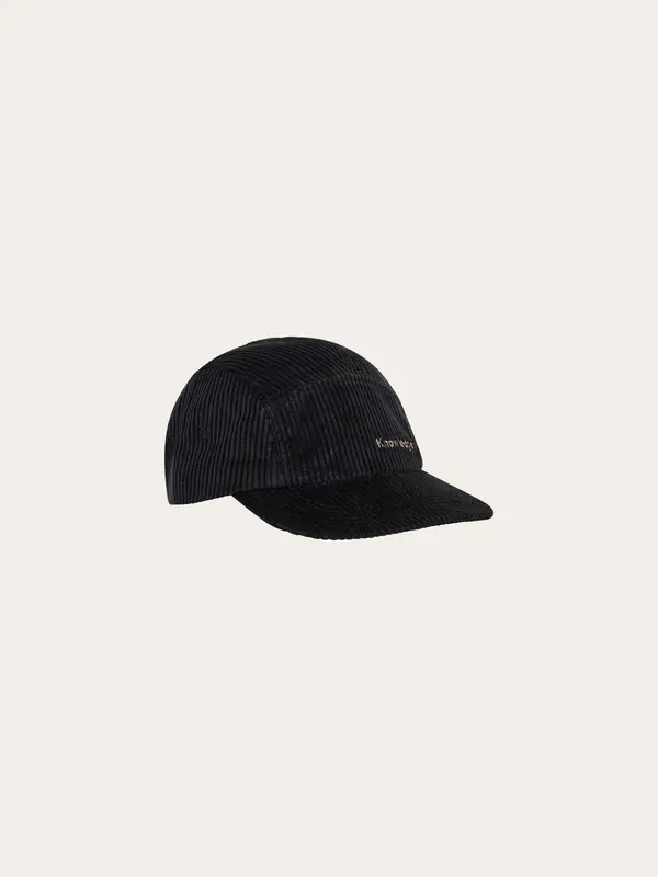Corduroy 5-panel cap - Black Jet