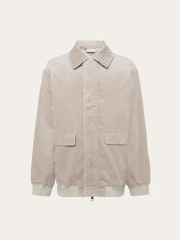 Corduroy bomber jacket - Light feather gray