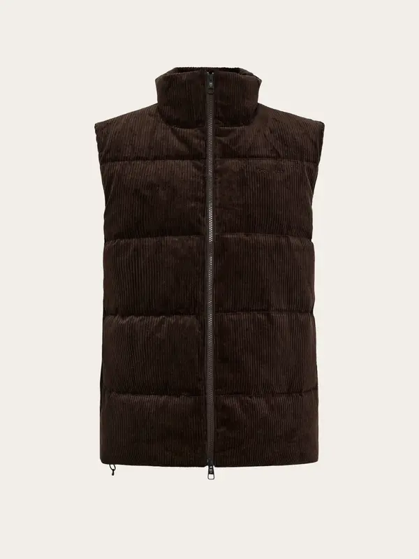 Corduroy puffer vest - Chocolate Torte