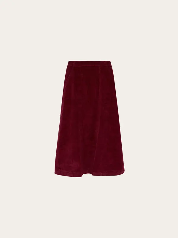 Corduroy skirt - Burgundy