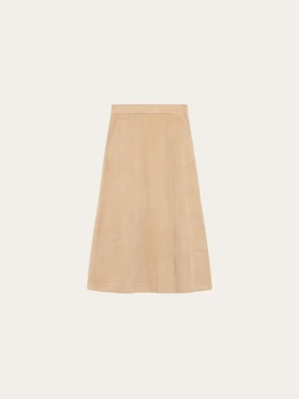Corduroy skirt - Light feather gray
