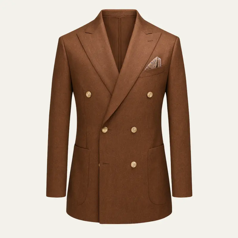 Costume Chelsea croisé marron slim fit, ensemble 2 pièces