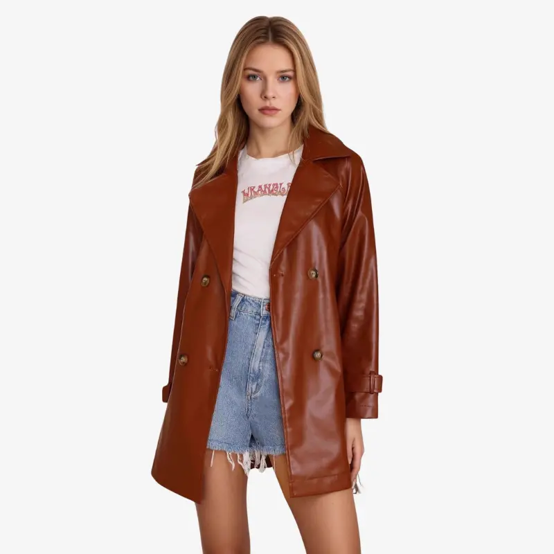 Courtney – Veste croisée à col cranté et boutons
