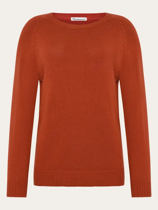 Crew neck sweater - Burnt Brick
