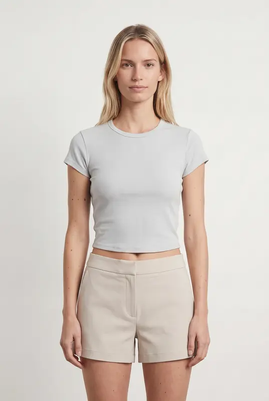 Crop Top Gris - Taille S/36
