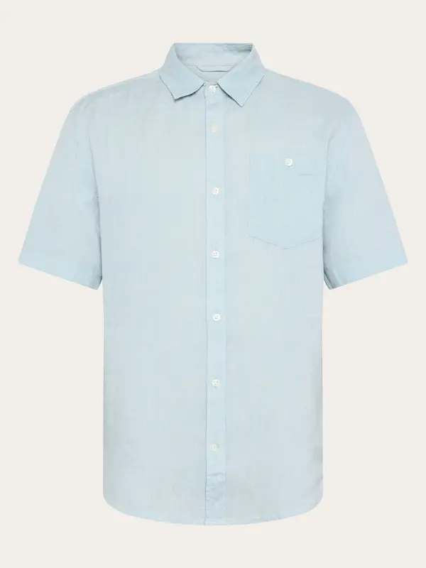 Custom fit linen short sleeve shirt - Skyway