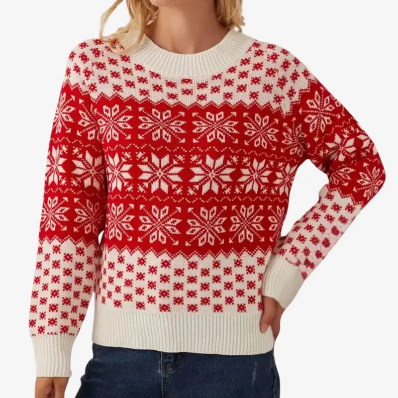 Dames Kerst Trui met Feestelijke Print