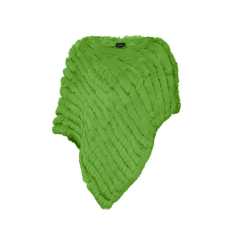 DAVOS (REF. 56034) POMME - PONCHO EN FOURRURE DE LAPIN