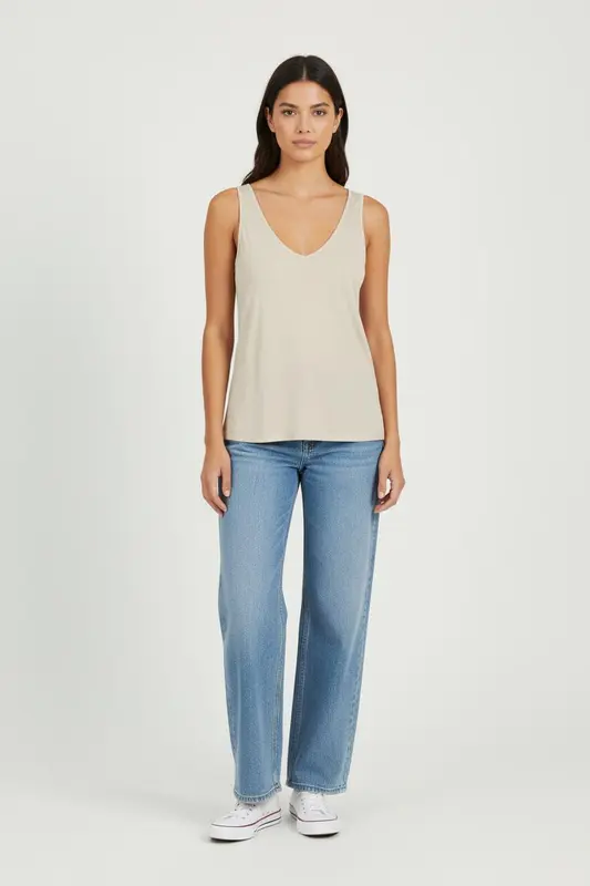 Débardeur beige pailleté - Taille S/36