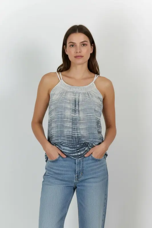 Débardeur Bleu et Blanc - Taille L/40