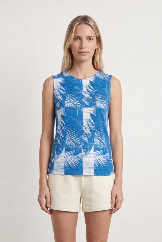 Débardeur Bleu et Blanc - Taille XS/34
