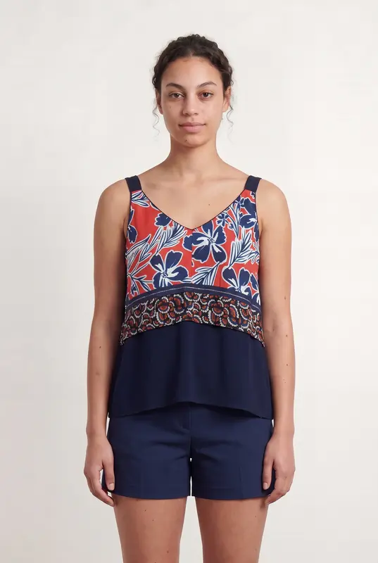 Débardeur Bleu et Rouge - Taille L/40