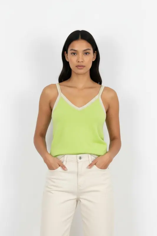 Débardeur en cachemire vert - Taille S/36