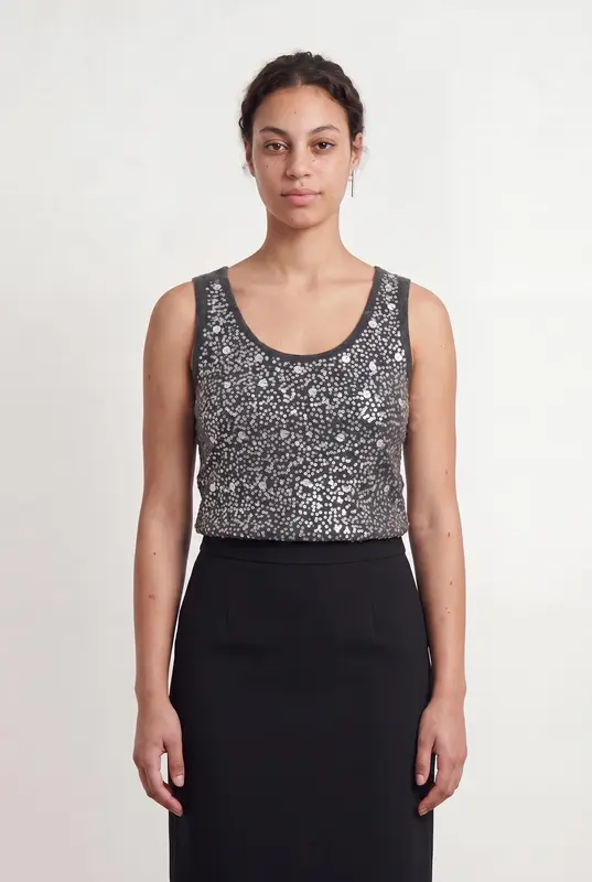 Débardeur Gris et Argenté - Taille L/40