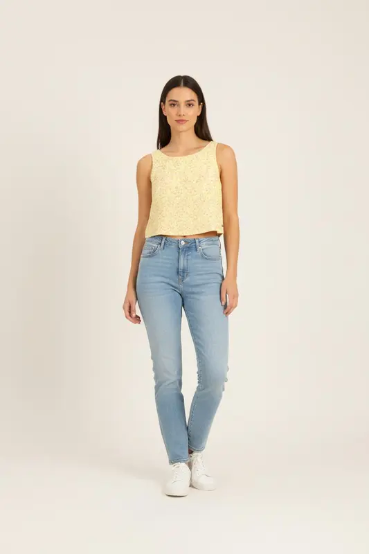 Débardeur jaune/vert - Taille XS/34