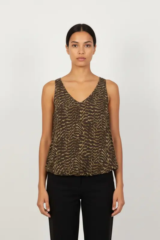 Débardeur Noir et Marron - Taille S/36