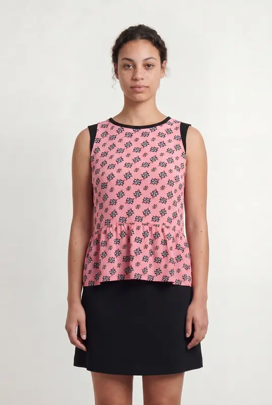 Débardeur Rose et Noir - Taille L/40