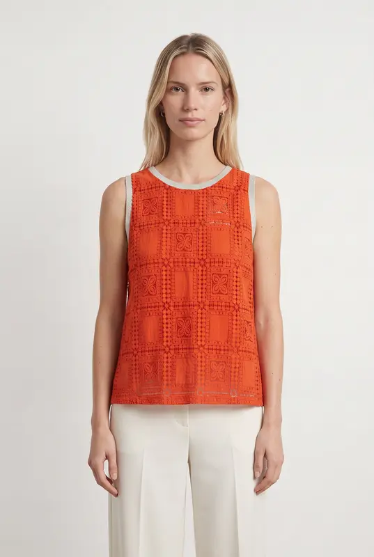 Débardeur Rouge et Gris - Taille M/38