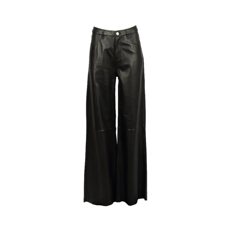 DELPH (REF. 65309) NOIR - PANTALON LARGE EN CUIR