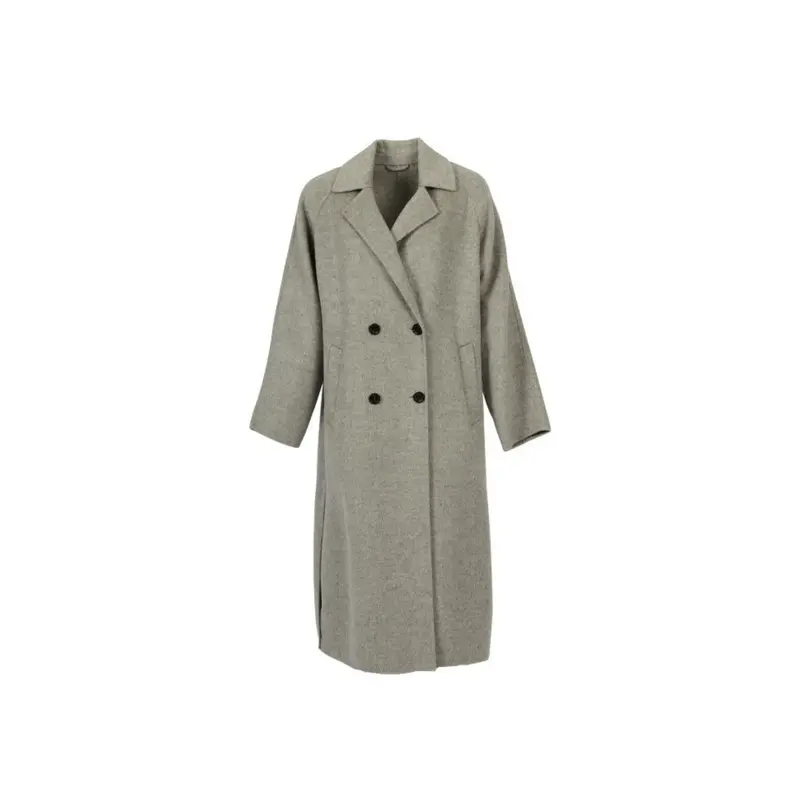 DONNATELLA (REF. 65071) GRIS CHINE- MANTEAU EN LAINE MELANGEE