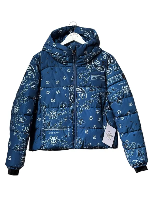 Doudoune de ski Femme POIVRE BLANC bleue "Paisley" taille S/38 convenant au M et L