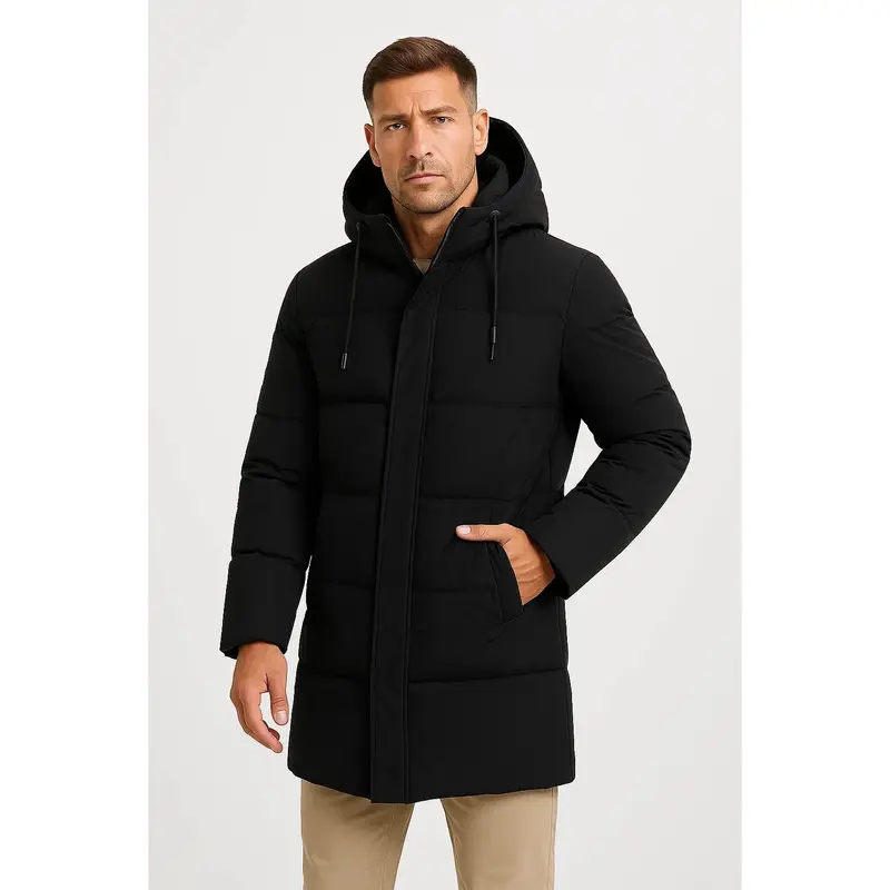 Doudoune homme imperméable à isolation duvet, chaleur hiver
