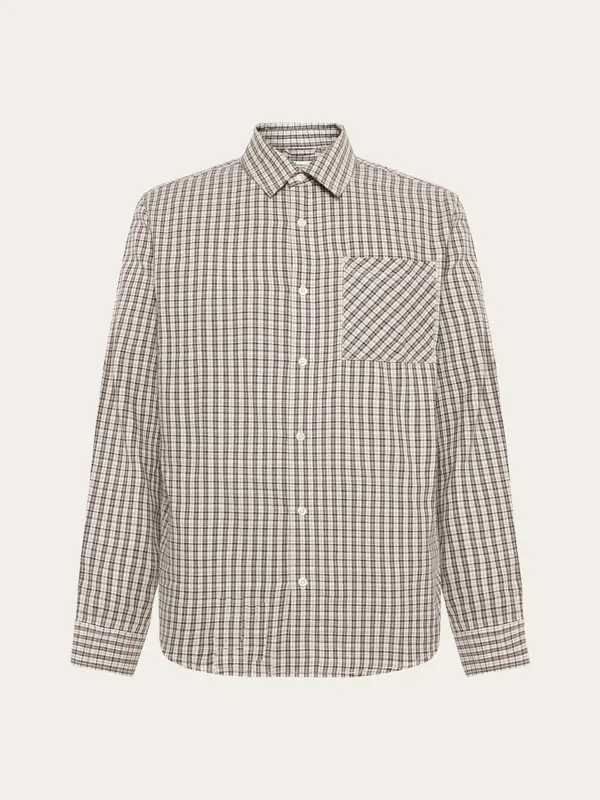 Dune regular check shirt - Creme check