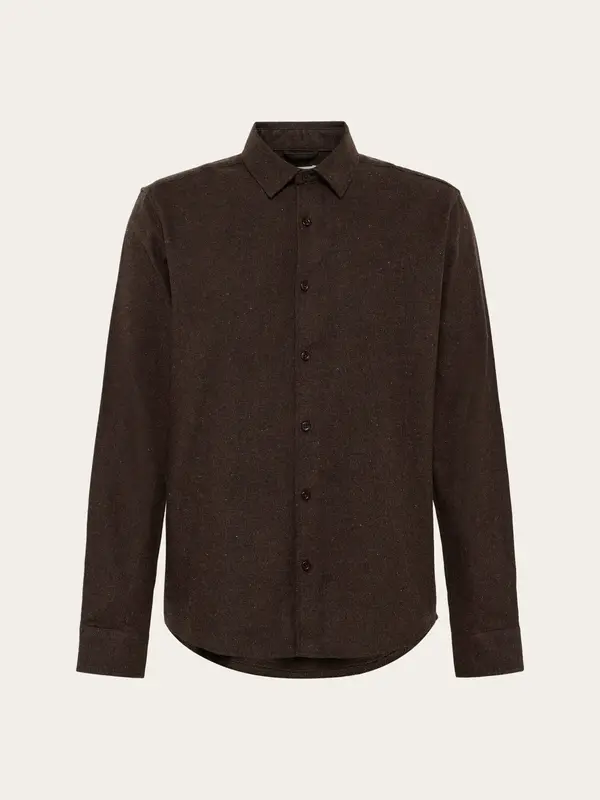 Dune regular flannel shirt - Chocolate Torte