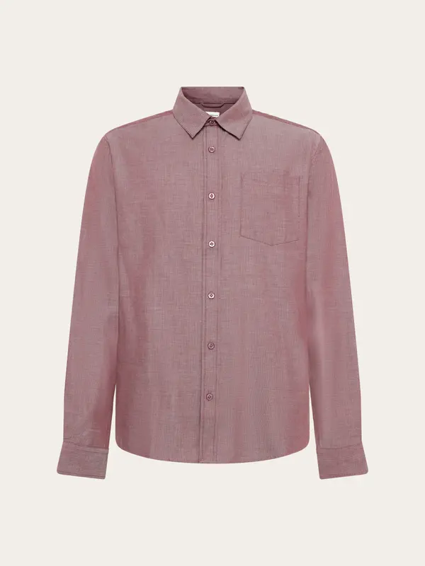 Dune regular herringbone shirt - Burgundy