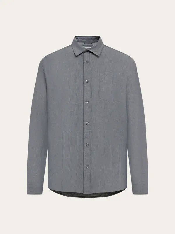 Dune regular herringbone shirt - Night Sky