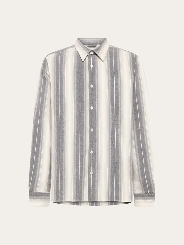 Dune regular stripe shirt - Grey stripe