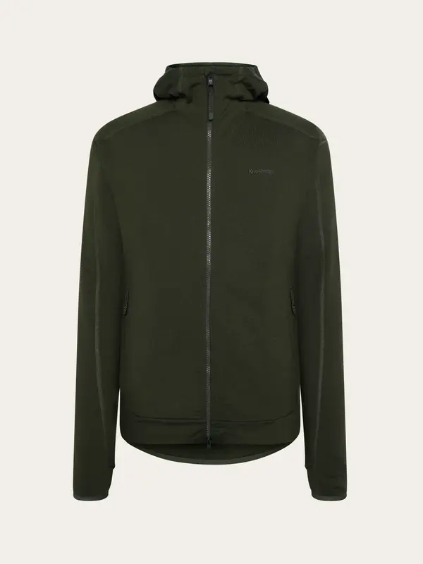 Dynamic wool fleece hoodie - Forest Night
