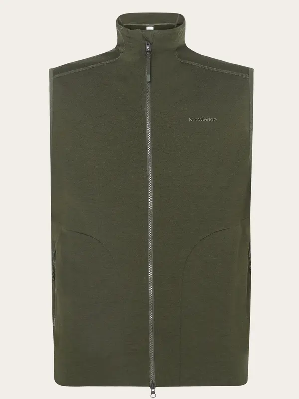 Dynamic wool fleece vest - Forest Night