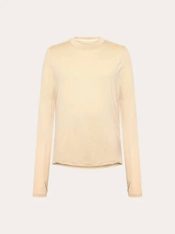 Dynamic wool long sleeve t-shirt - Light feather gray