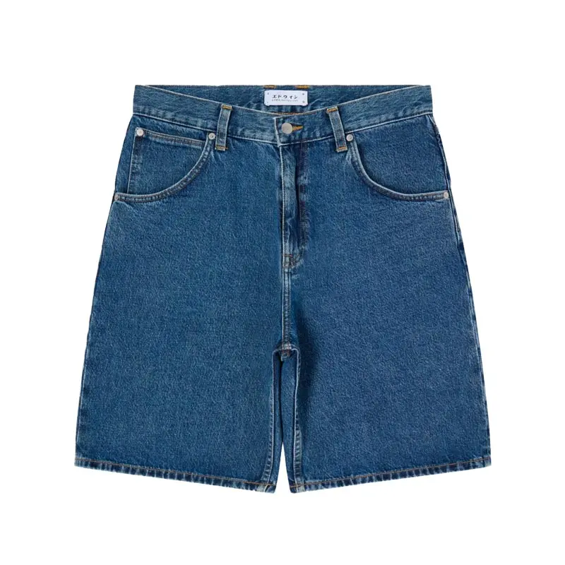 EDWIN Short Tyrell Blue Mid Marble Wash