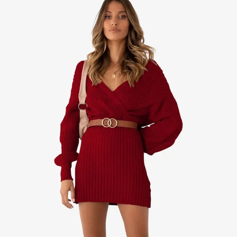 Elara – Gilet ample à manches longues et col en V