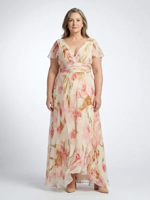 Elara - Robe Maxi Fleurie Aérée